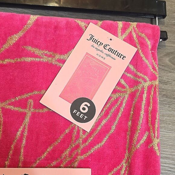 Juicy Couture Home Palm Tree Oversized Jacquard Beach Towel - Picture 4 of 6